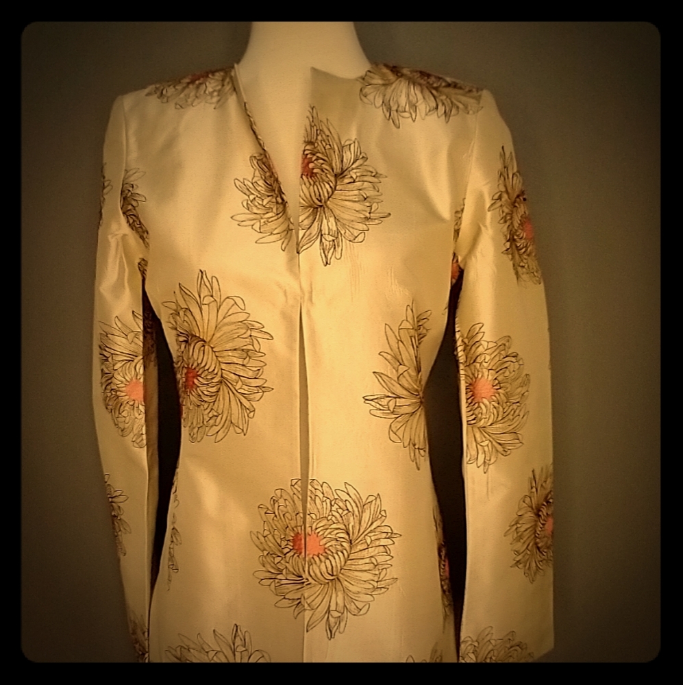 DANA BUCHMAN ASIAN INSPIRED LONG JACKET